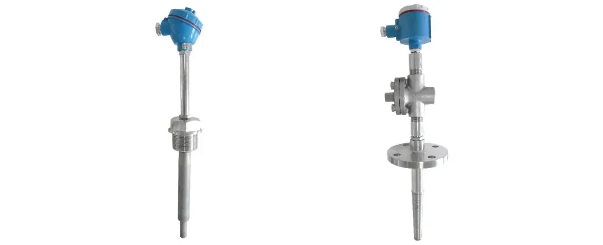 Termokopel dan sensor RTD tahan aus dengan desain tabung pelindung yang diperkuat.